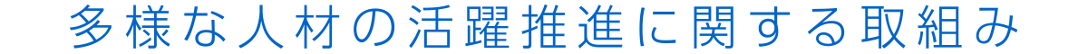 多様な人材の活躍推進に関する取組み